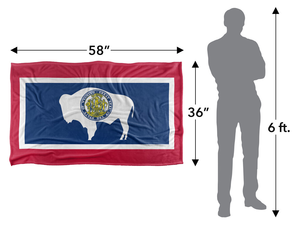Wyoming Flag Silky Touch Super Soft Throw Blanket