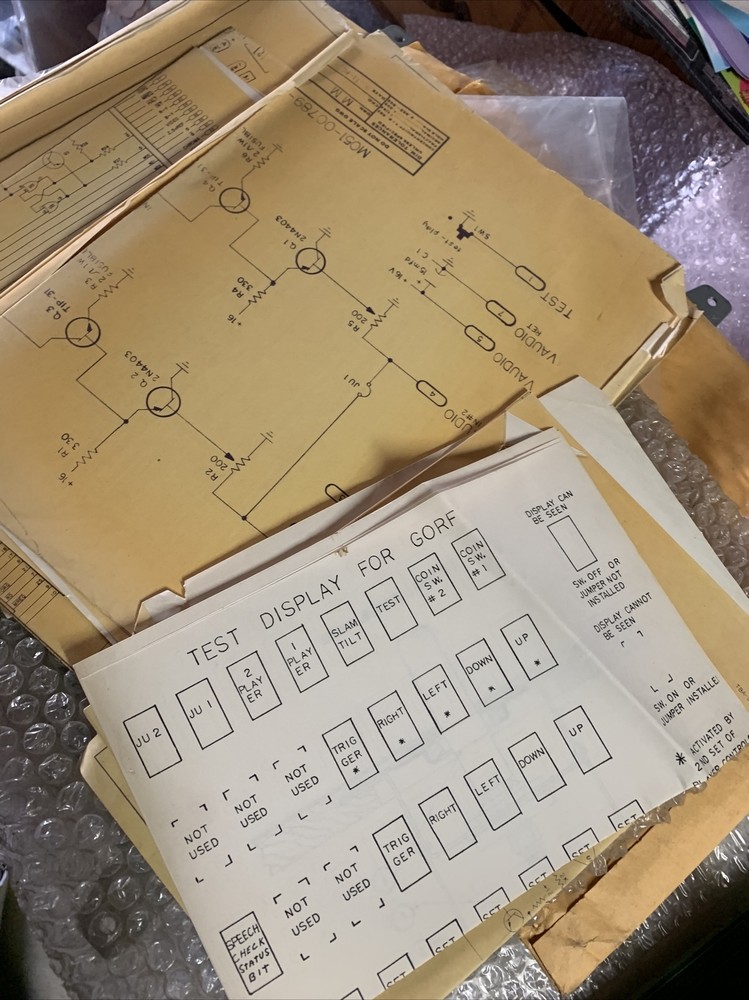 original GORF Upright MIDWAY arcade video game manual