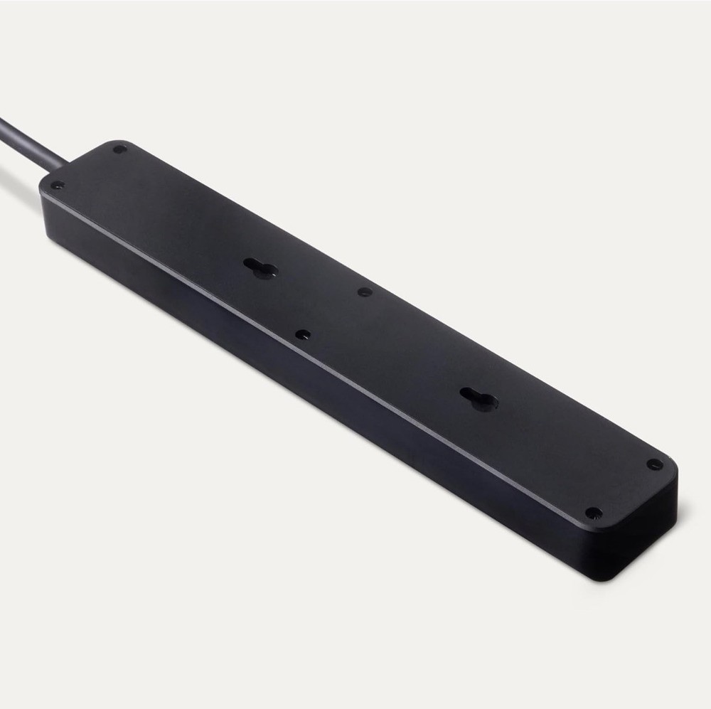 Amazon Basics Rectangle 6-Outlet Surge Protector Power Strip 2FT Long - 2 Pack