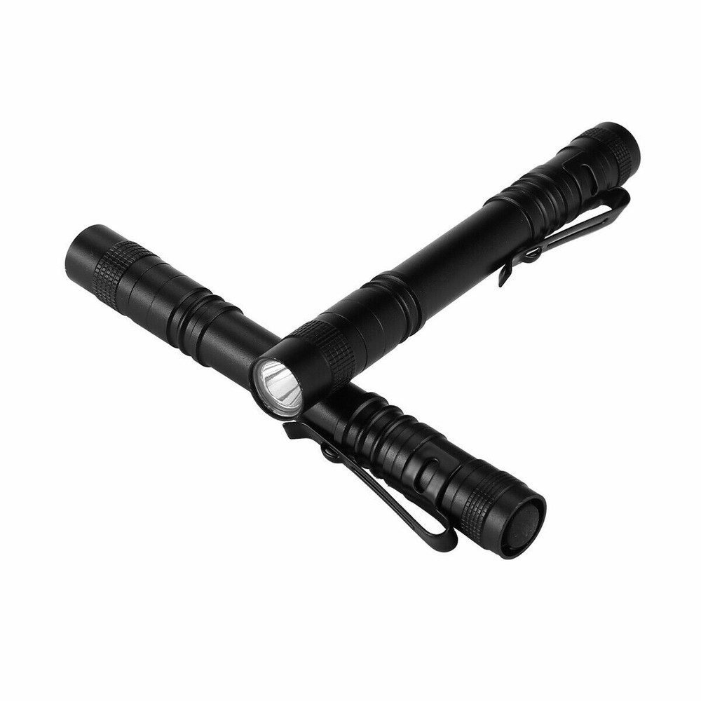 5PCS LED Flashlight Clip Mini Light Penlight Portable Pen Torch Lamp