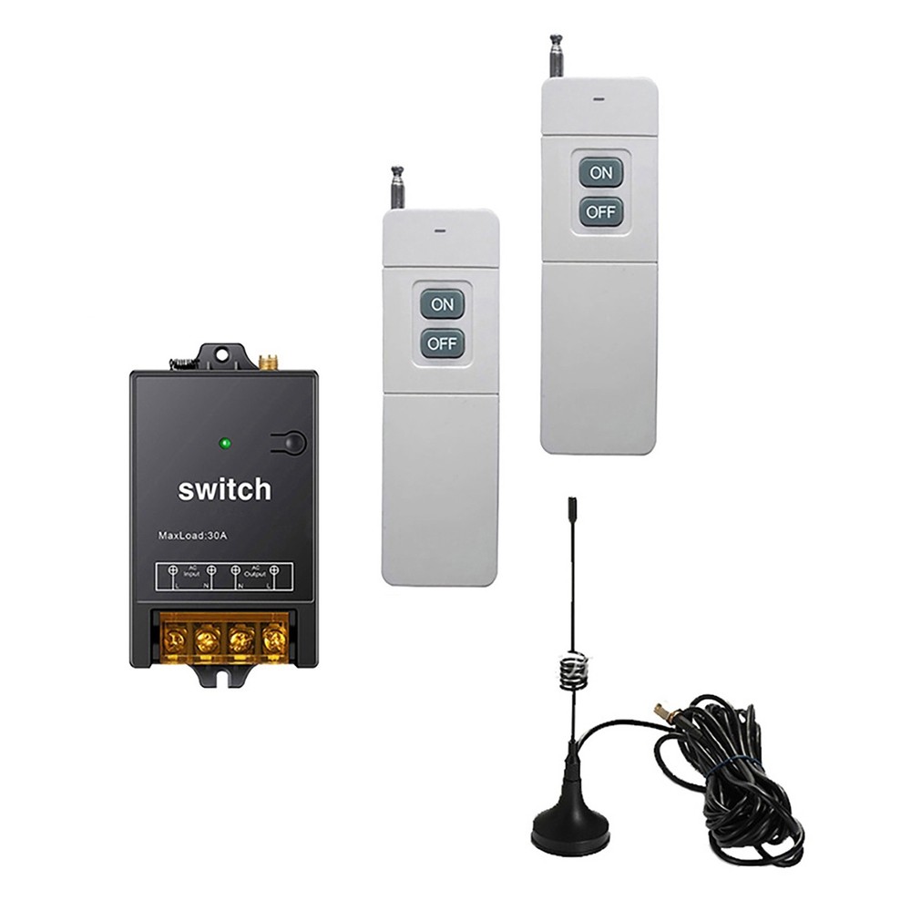 1.5KM Range 433MHZ 2CH RF Wireless Remote Control Switch Transmitter + Receiver