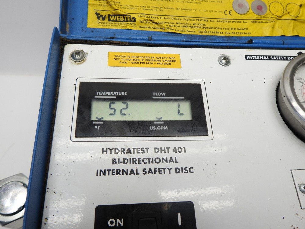 Webtec DHT401 Hydratest DHT 401 Bi-Directional Hydraulic Tester Webster