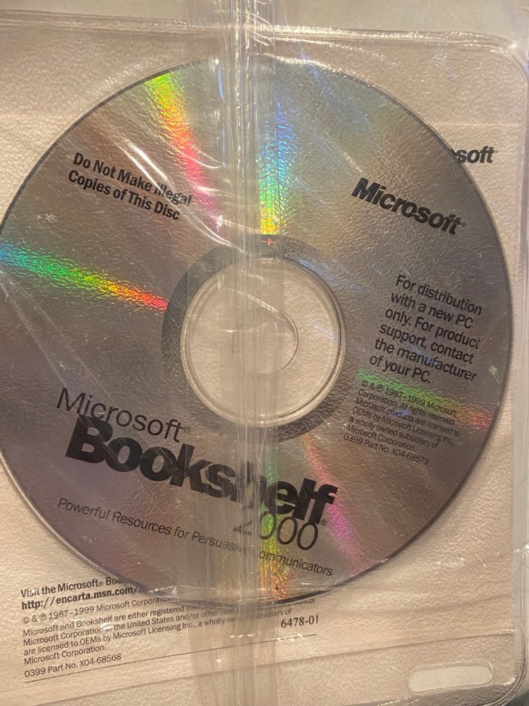 Microsoft Bookshelf 2000 *NEW/Sealed* g2