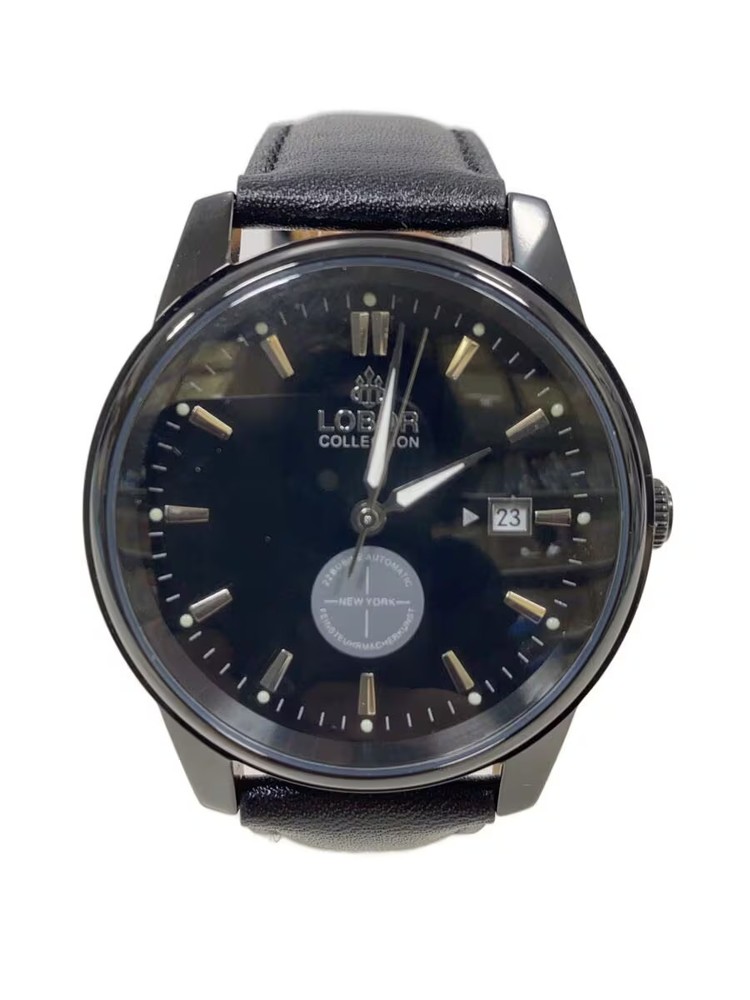 LOBOR Automatic Watch Analog Leather BLK BLK LB8174M