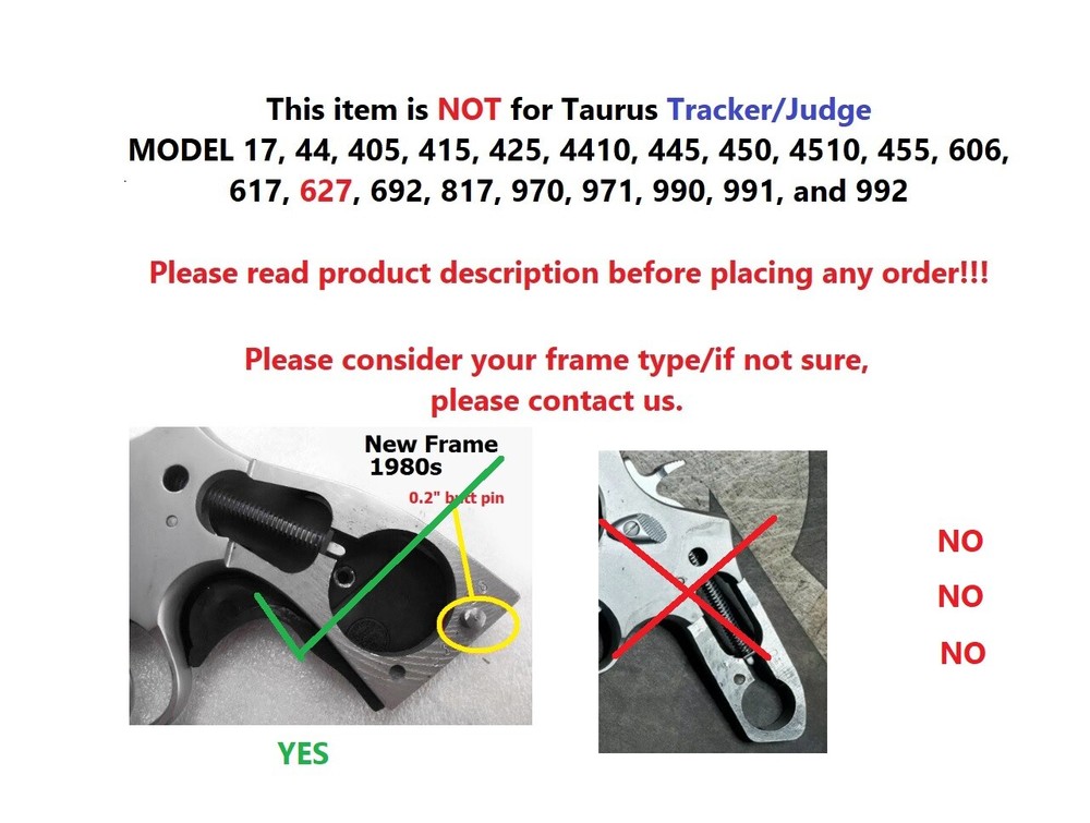 New Decorative Target Grips for Taurus Medium/Large Frame SQUARE BUTT 44, 65, 66