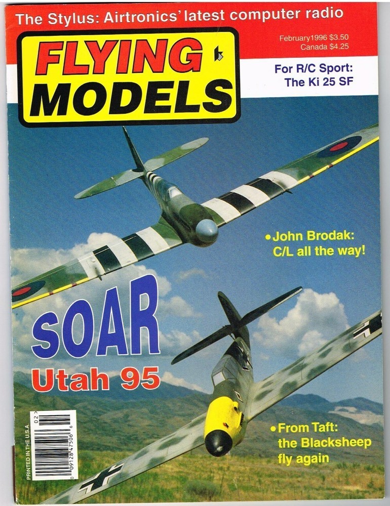 FLYING MODELS Magazine February 1996 Ki 25 SF: RC mini pattern