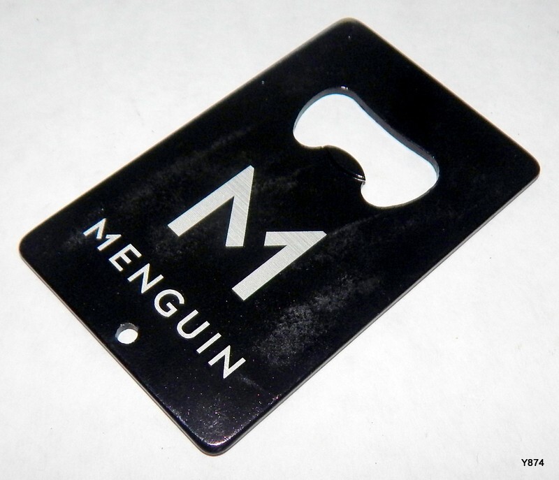 25 PCS Menguin Black Metal Bottle Openers