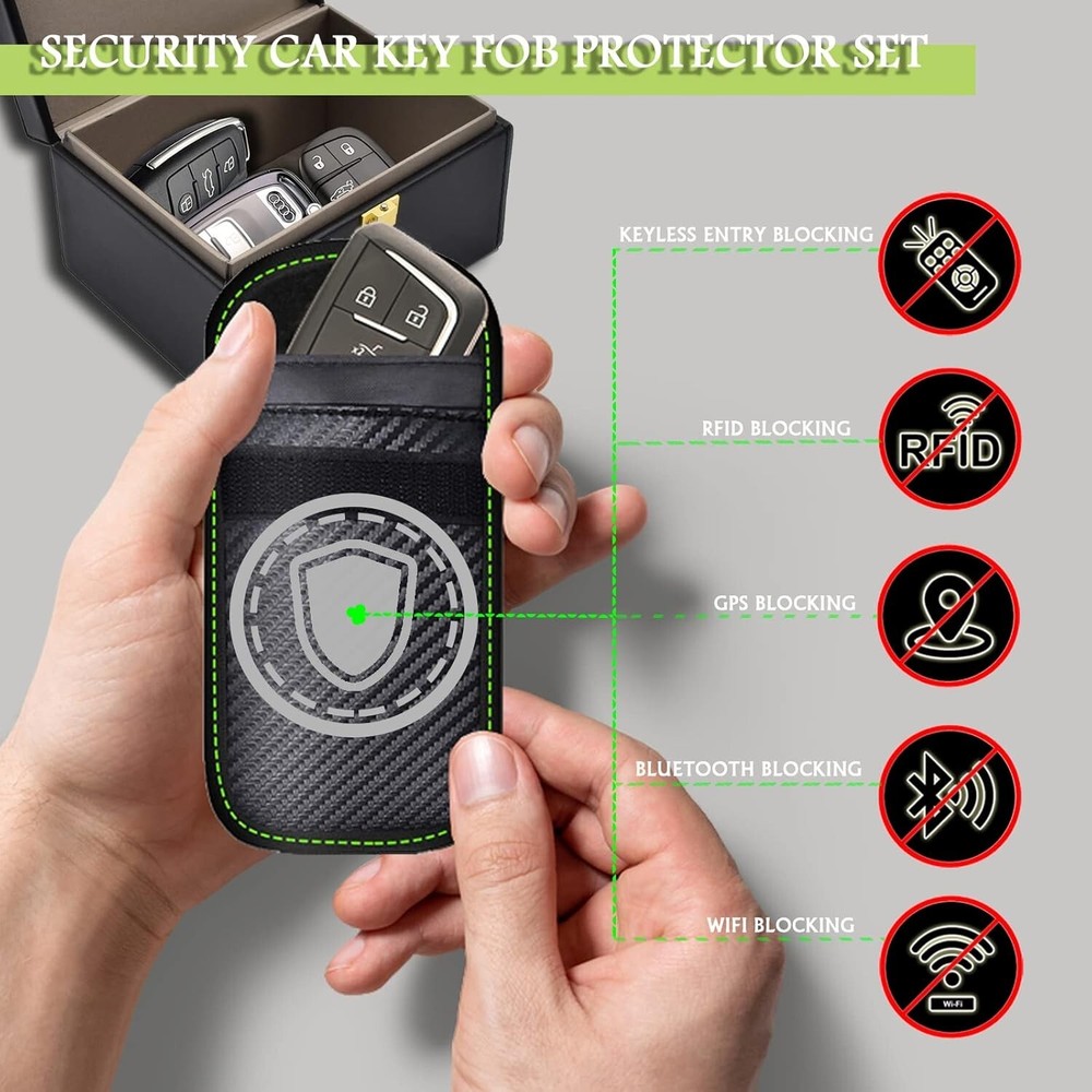 Compact 3-Piece Essential Faraday Keyholder Bundle for Keyless Entry Safety