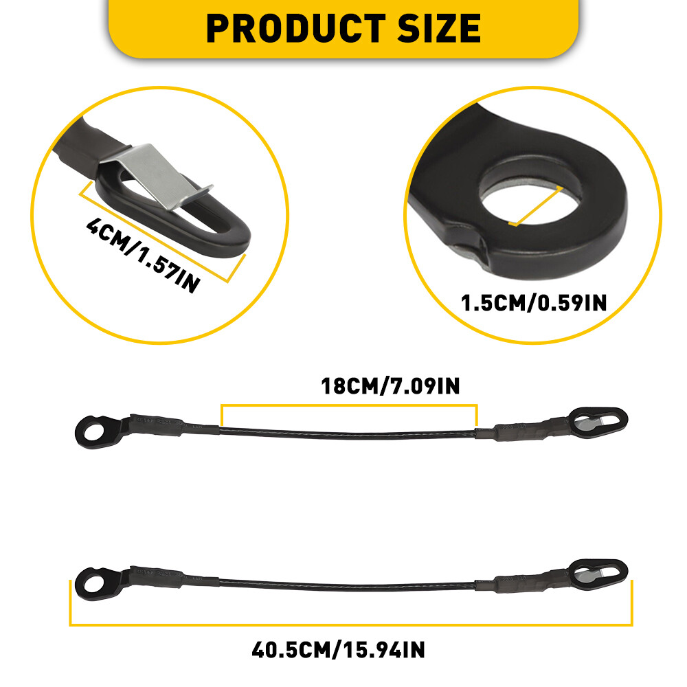 Pair Tailgate Tail Gate Rear Support Cable Strap For 99-06 Chevrolet Silverado