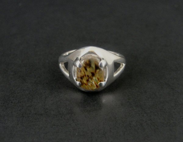 Abalone Stone Band design Sterling Silver 925 RING Size 8.25