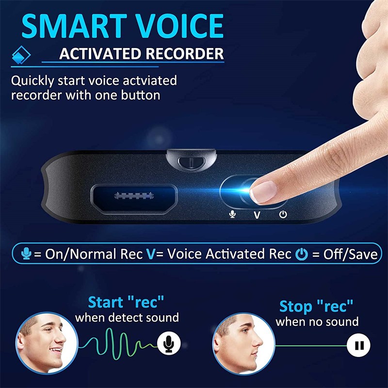 Hidden Voice Activated Recorder Spy Digital Audio Recording Device Dictaphone