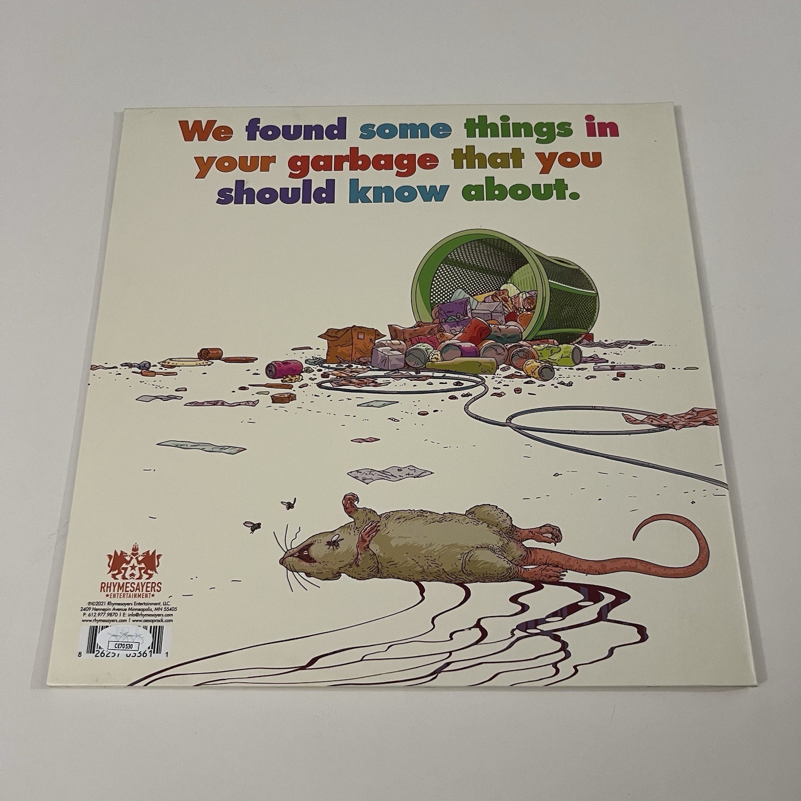 AESOP ROCK SIGNED GARBOLOGY VINYL RECORD JSA COA