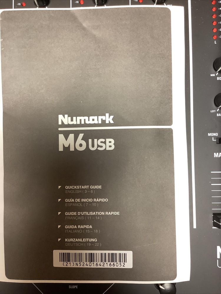 Numark M6 USB 4-channel DJ Mixer