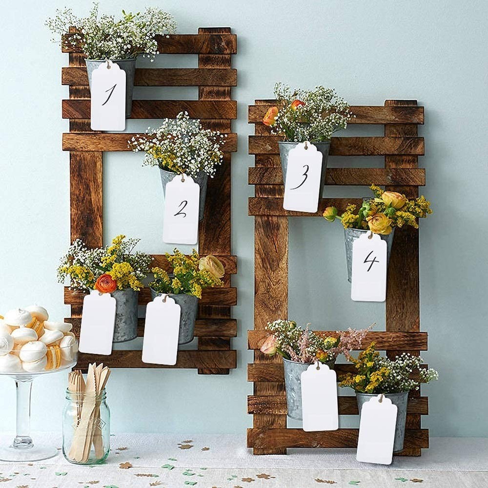 White Gift Tags with String, 2'' X 4'' Paper Gift Tag, 100PCS Rectangle Blank Ta
