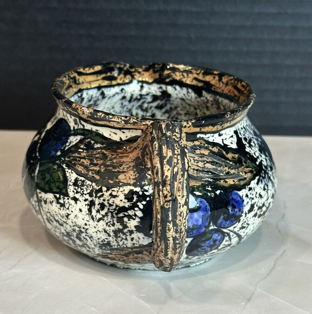 Art Pottery Small Pitcher/Creamer Signed Hand Painted