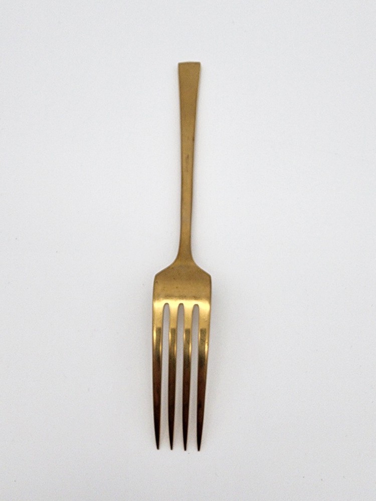 VINTAGE 52 Pc DIRIGOLD DIRILYTE REGAL GOLD TONE FLATWARE SET With Original Case