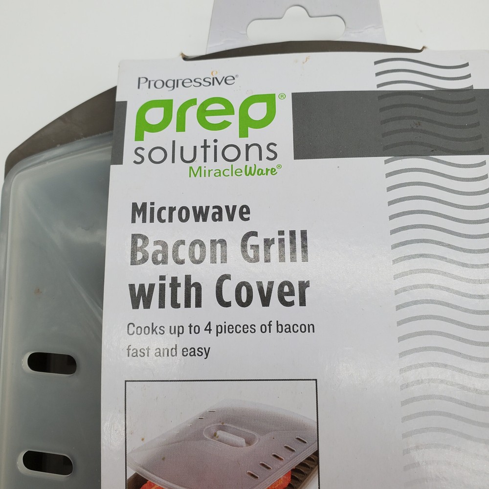 Grey Progressive Prep Solutions Microwave Bacon Grill With Lid One Size