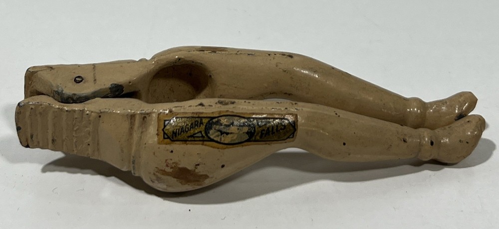 Vintage Risque Woman's Bare Legs Nutcracker Figural Marked Niagara Falls