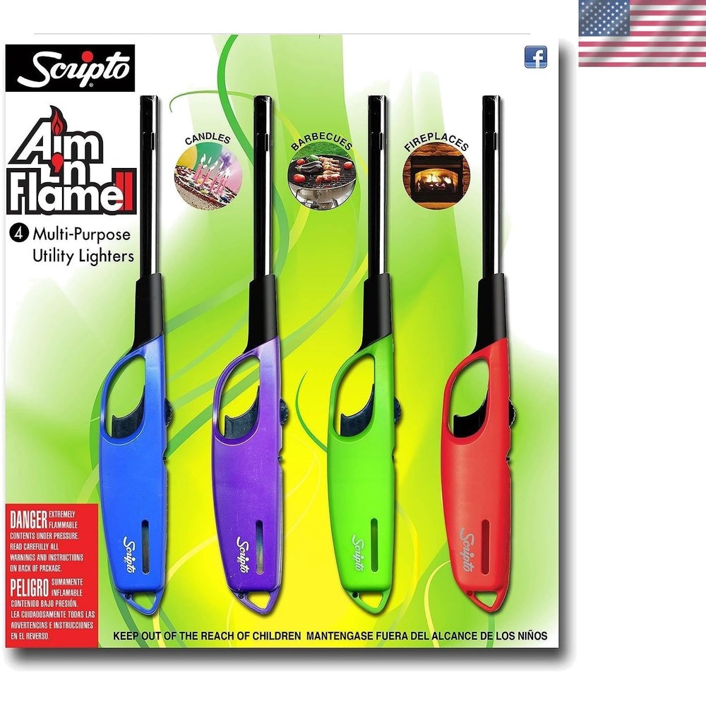 AIM 'N Flame Multi-Purpose Lighters, Pack of 4