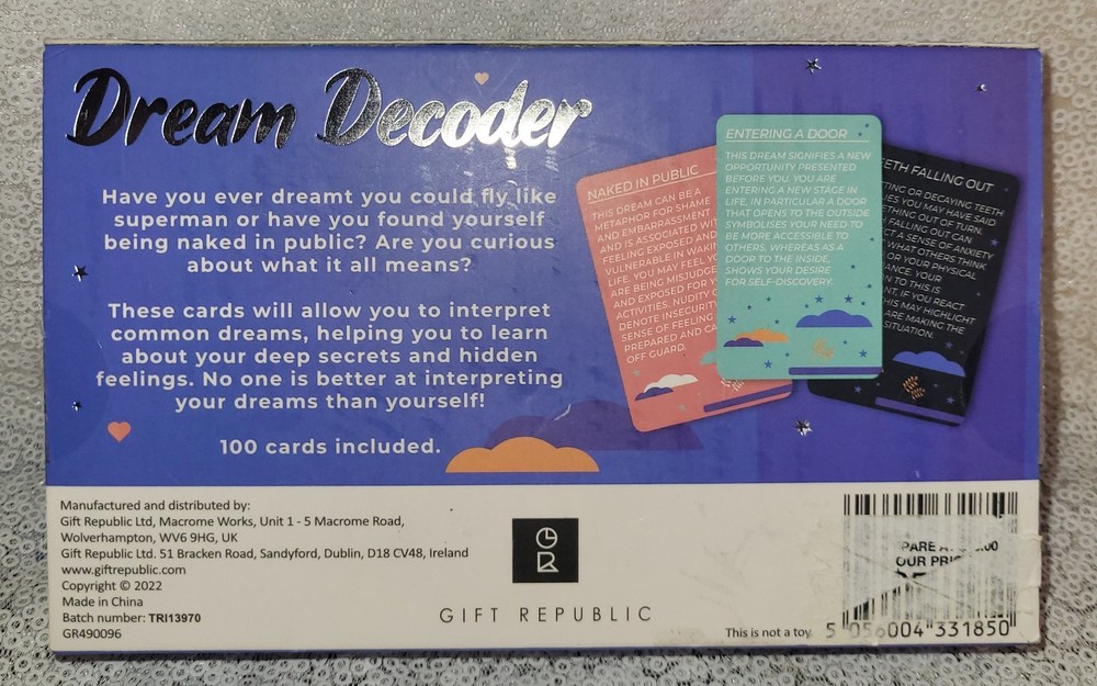 Dream Decoder Cards Subconscious Secret Activity Box Dreams 2022