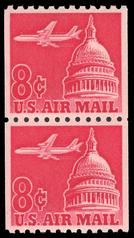 #C65a MNH Coil Pair, PSE Graded 98, Cert # 01400404