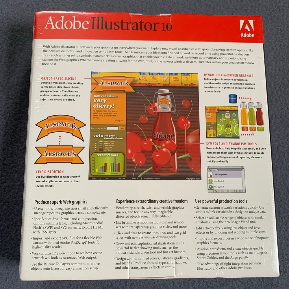 New/Sealed Adobe Illustrator 10 Upgrade Vector Graphic Software MAC