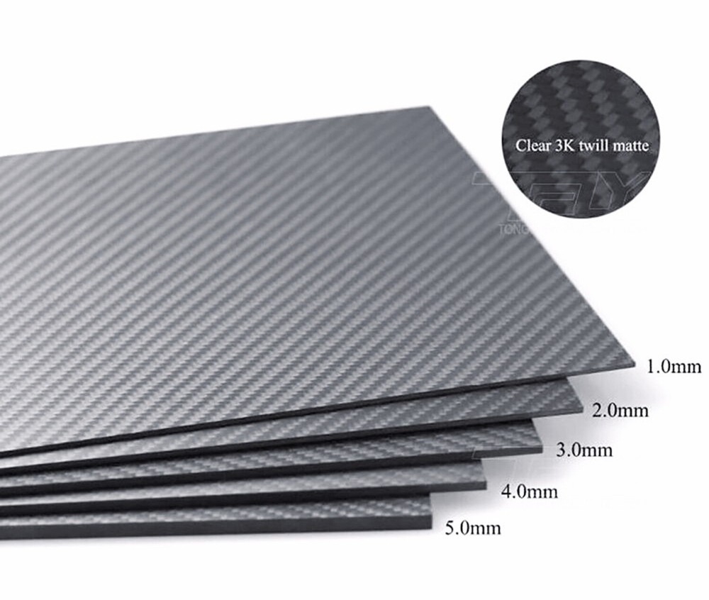 100% Carbon Fiber Sheet Plate 3K Plain Weave select size