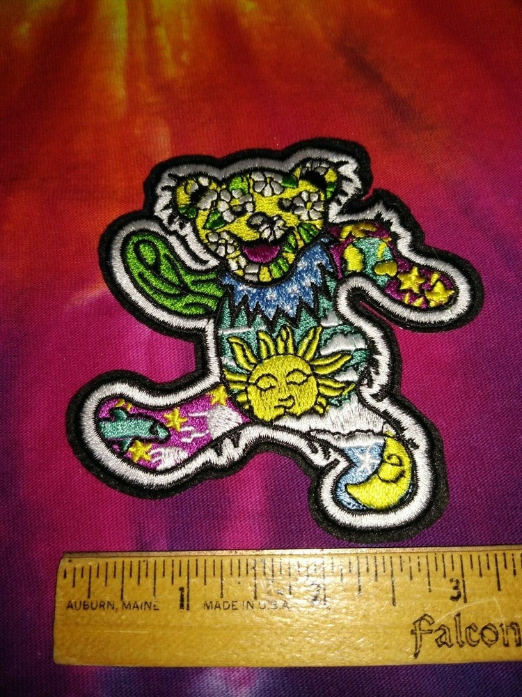 Grateful Dead Celestial Bear 3.25 x 3.5 Inch Iron On Patch