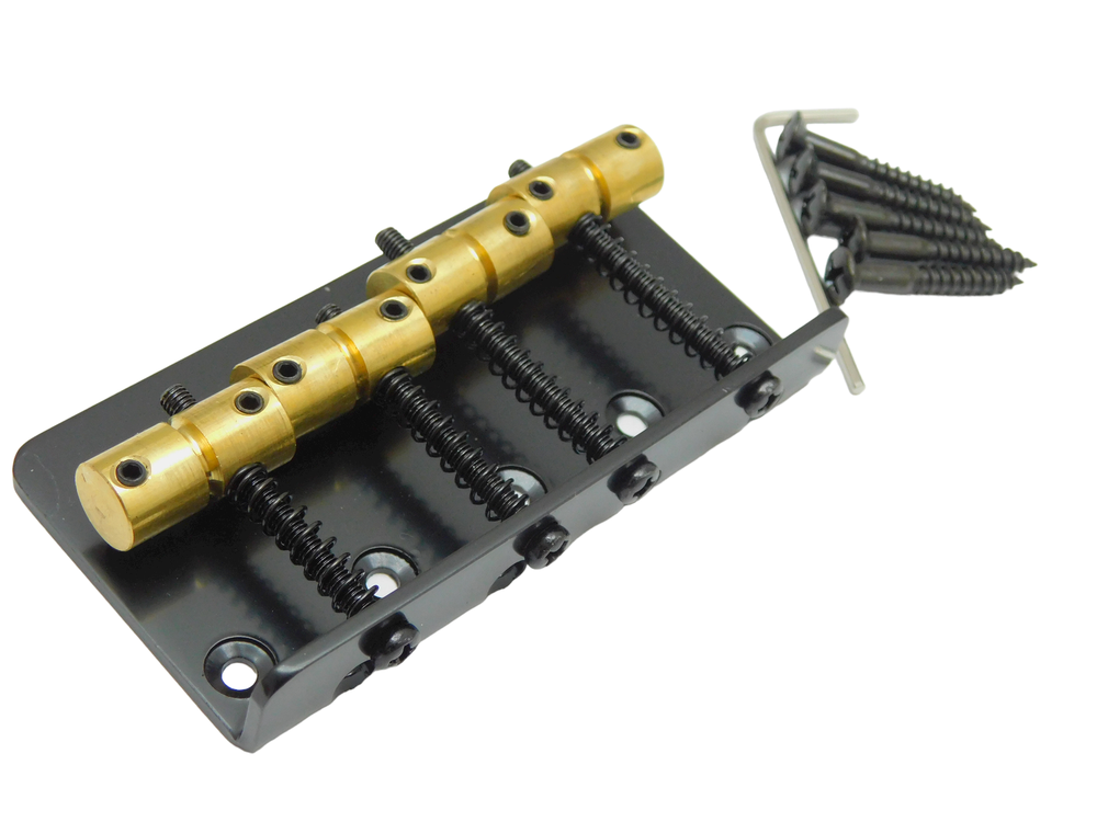 Black Brass Saddle Bridge for 4 String Precision Jazz Bass
