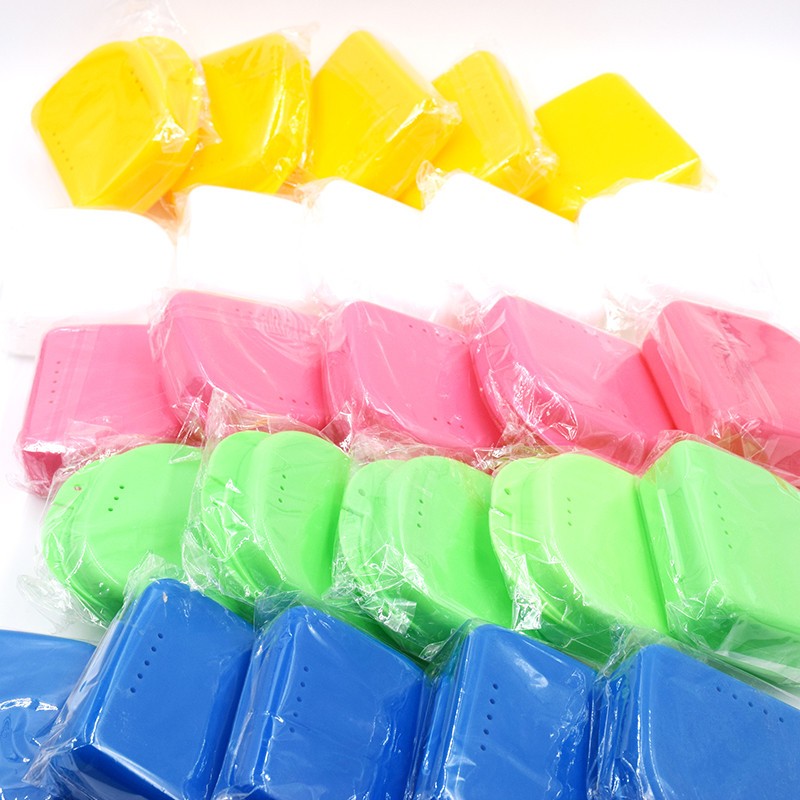 Dental Orthodontic Retainer Denture Storage Case Box Mouthguard Container Mixed