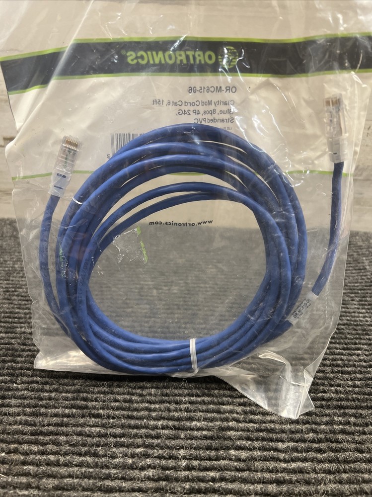 New Ortronics OR-MC615-06 Cat 6 Mod 8 15 ft cable