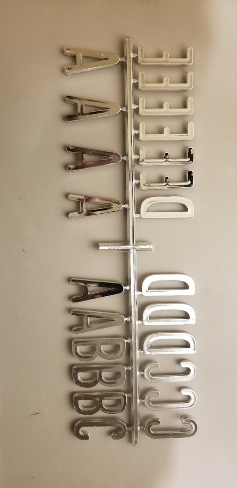 American Crafts DCWV Letterboard Letters 2" Silver