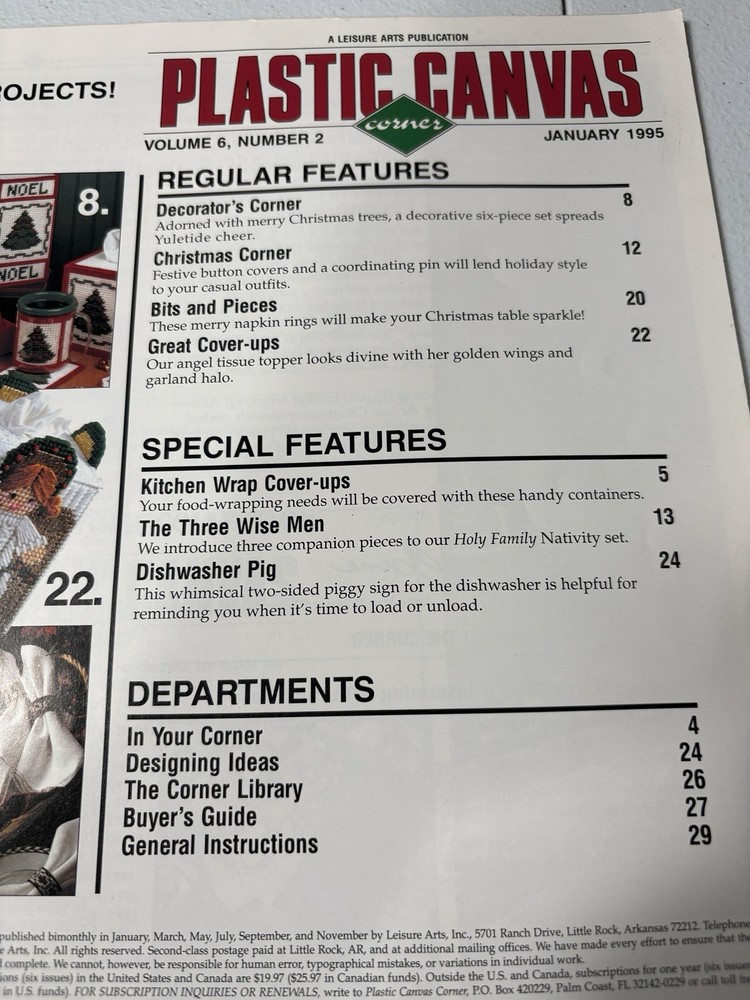 The Three Wise Men Nativity Christmas Plastic Canvas Pattern & More 7 Projects