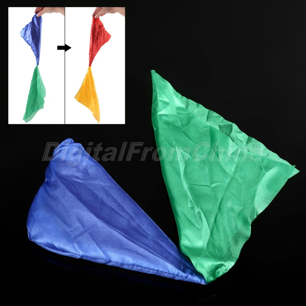 1Pc Practical Change Color Silk Scarf For Magic Trick Props Magic Tools Toys