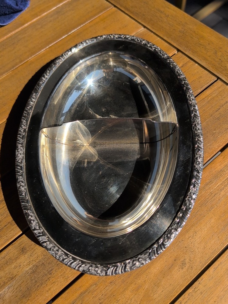 Henley Oneida Silver Oval Divided Bowl