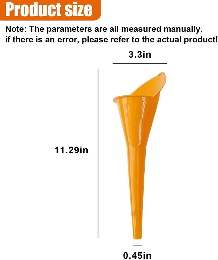 Long Neck Oil Funnel, Plastic Spill Saver Funnels, Multi-Function Funnel for All
