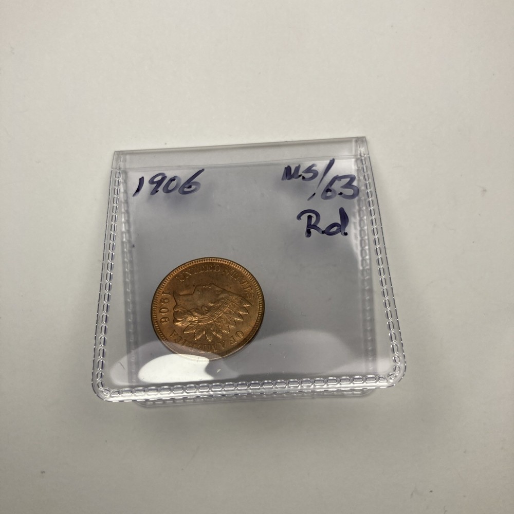 1906 Indian Cent .01. Attractive Red UNC.