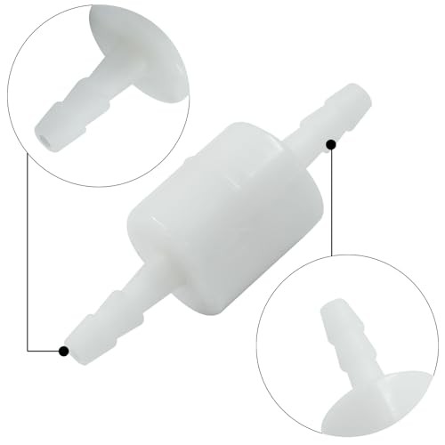 2 Pcs(4mm) Plastic Check Valve Barb Hose with One Way Inline Non-Return 5/32"