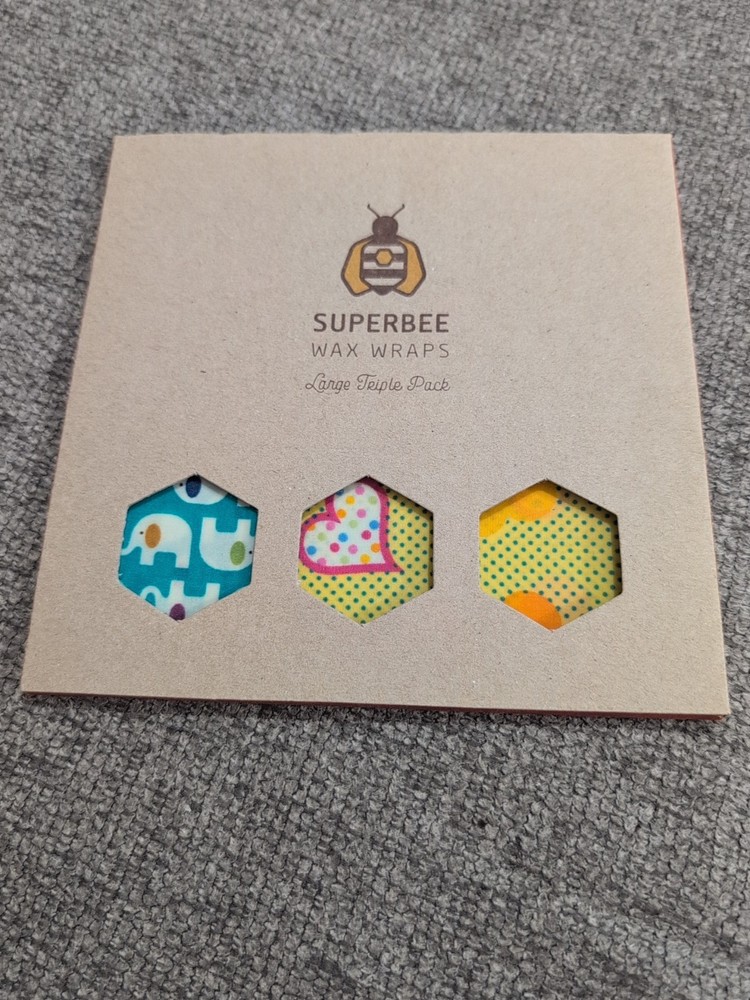 Superbee Wax Wraps large Triple Pack 33x33cm