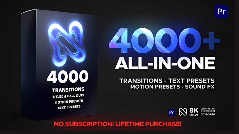 Transitions – 4000+ All-in-One Premiere Pro Transitions Library ✅