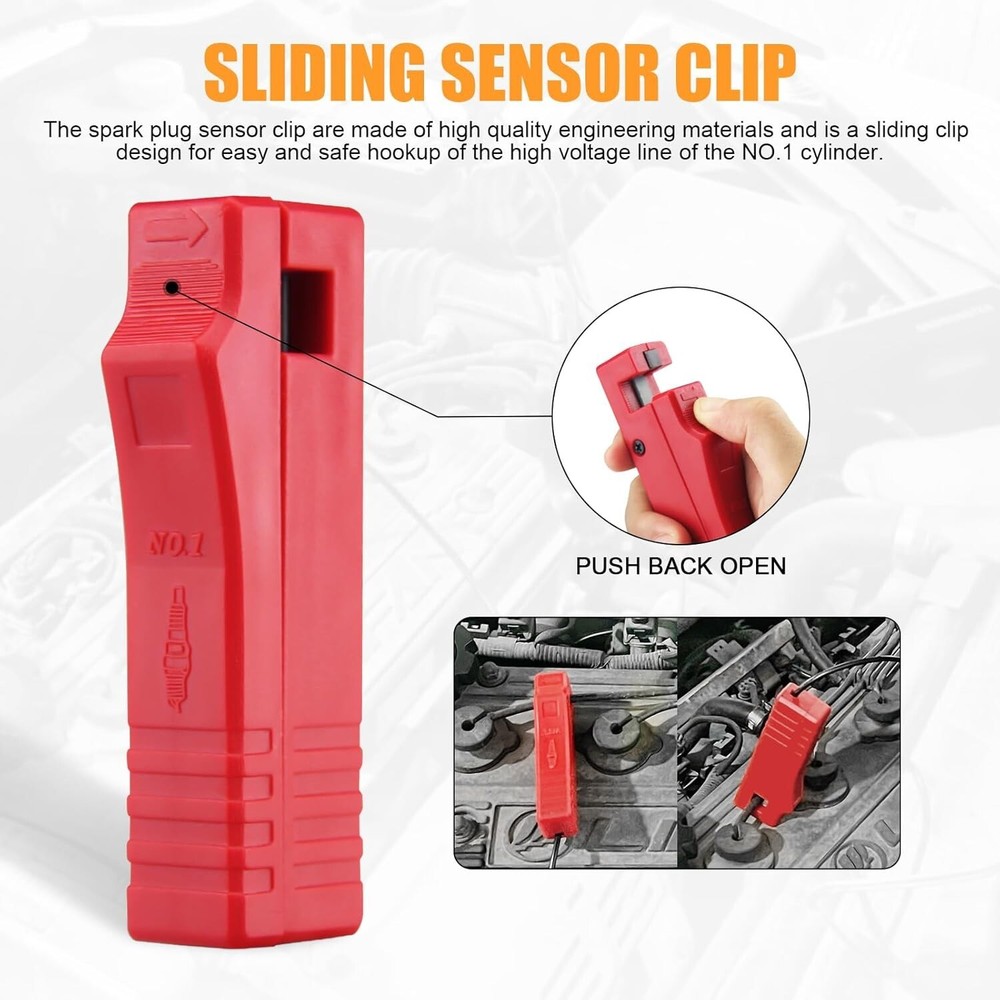 Strobe Timing Light Gun with Ergonomic Handle for Easy Engine Timing Adjustments