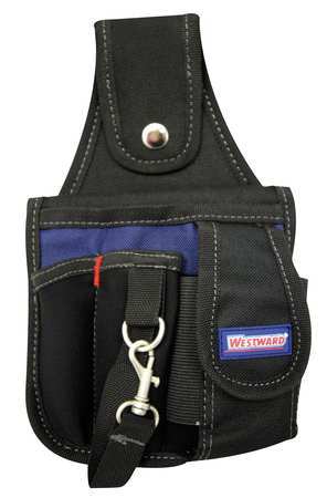WESTWARD 5MZN0 Black,Tool Pouch,Polyester 5MZN0