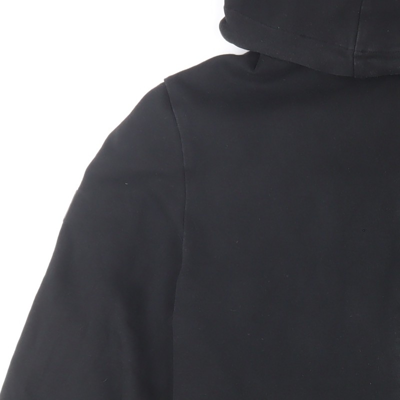 White Threads Men's Black L Basic Hooded Zip Activewear Jacket
