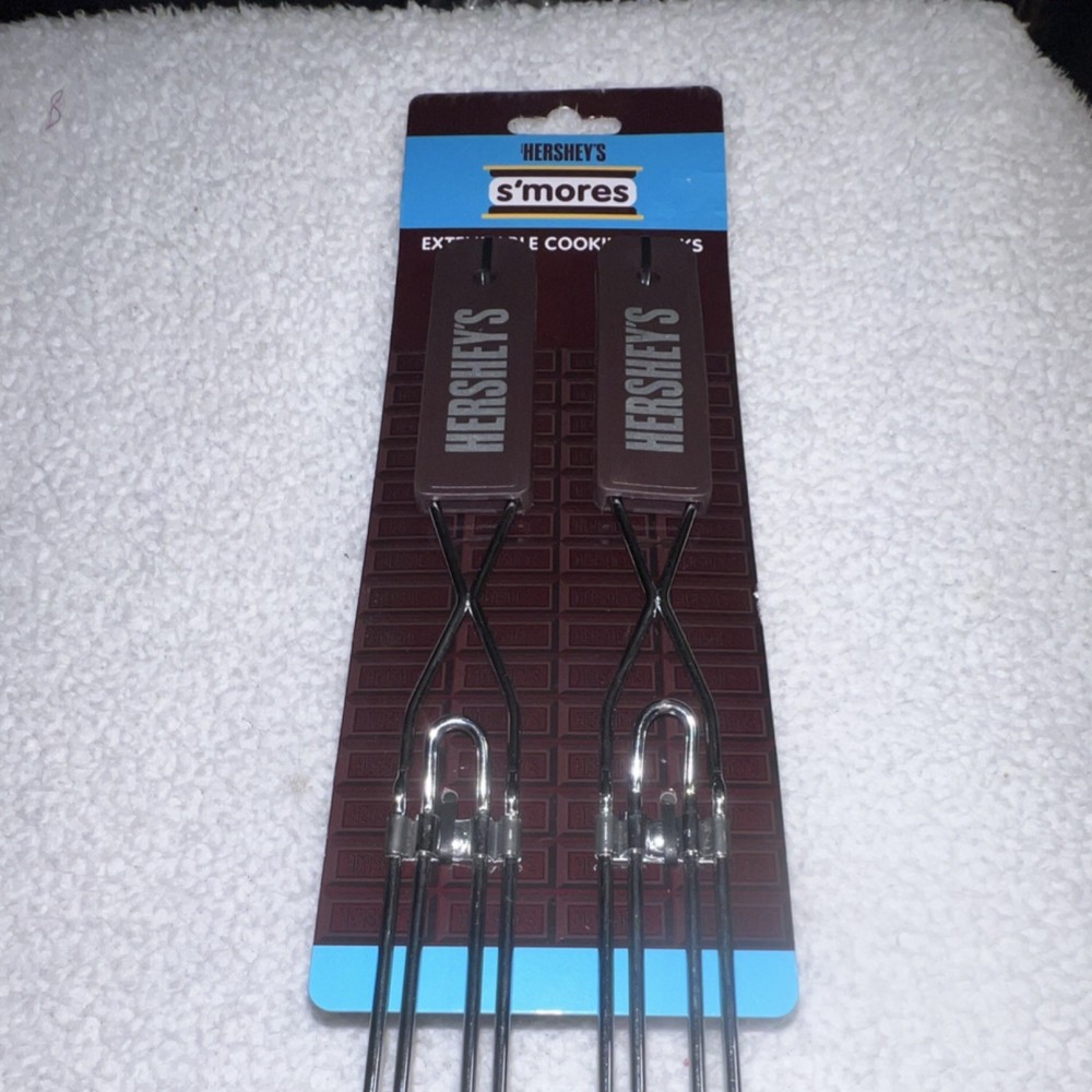 Hershey's Extendable Cooking Forks Set of 2, Camping BBQ Compatible