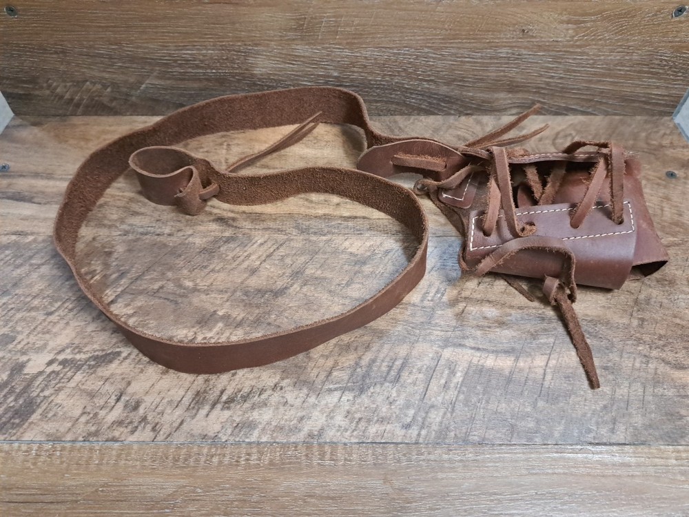 No Drill Leather Sling For TC Hawken Muzzleloader Or Leveraction