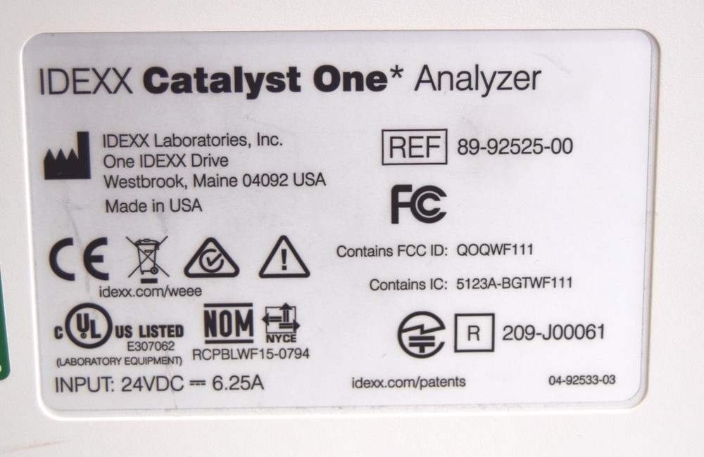 IDEXX Catalyst One Veterinary Analyzer (Untested)