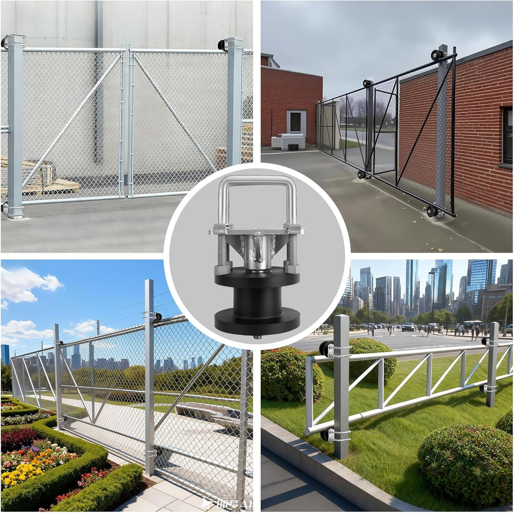 Nylon Sliding Gate Rollers for 4" Posts - 4 Pack Cantilever Hardware Set