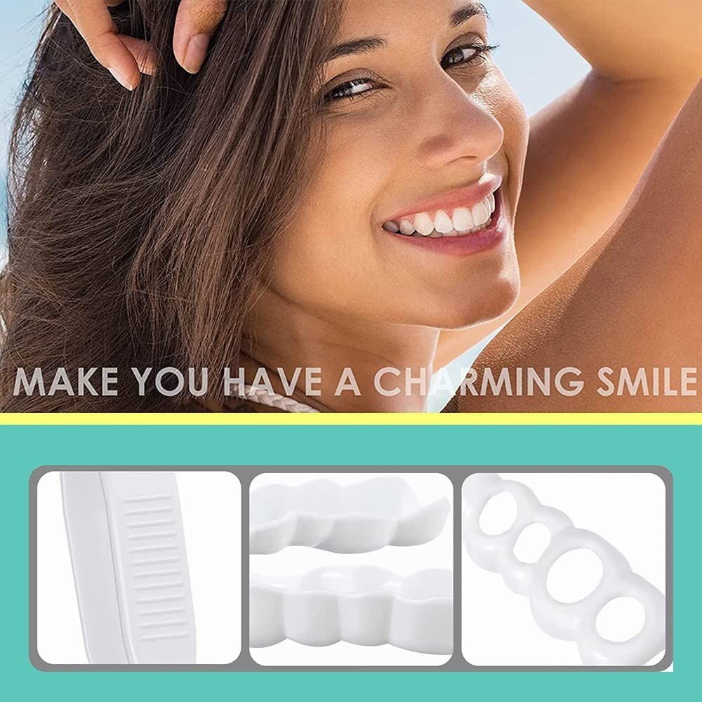 Cosmetic Smile Snap Dentures Kit with Upper & Lower Teeth – Effortless Elegance