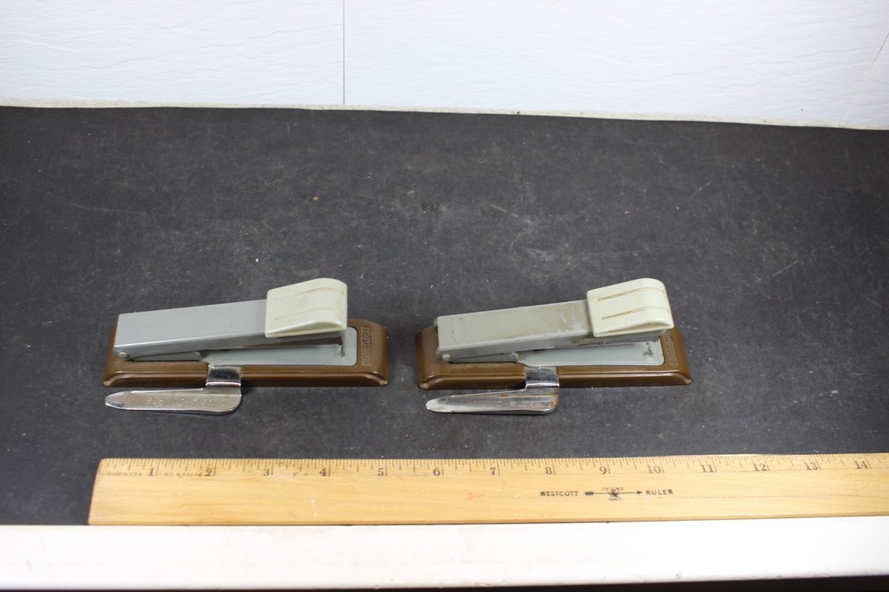 Two Vintage Bostitch No.B8 Staplers