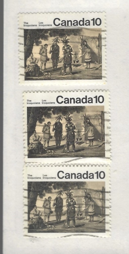 Canada 1976 Iroquoian Encampment missing Medallion Error #579i (3) Used